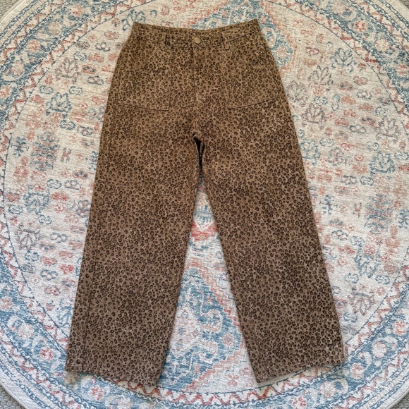 Altar'd State Nash Cheetah Print Wide Leg Jeans — Size Medium - Picture 2 of 7